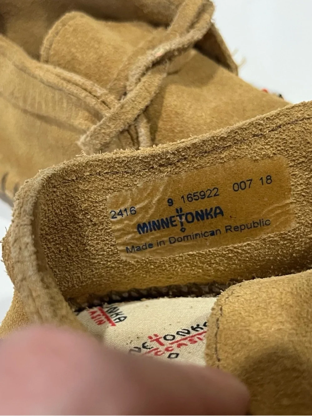 Vintage Minnetonka Leather Moccasins Small Kids Size 9 Shoes